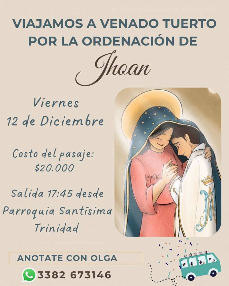 ACOMPAÑEMOS A JHOAN A SU ORDENACION...!!!