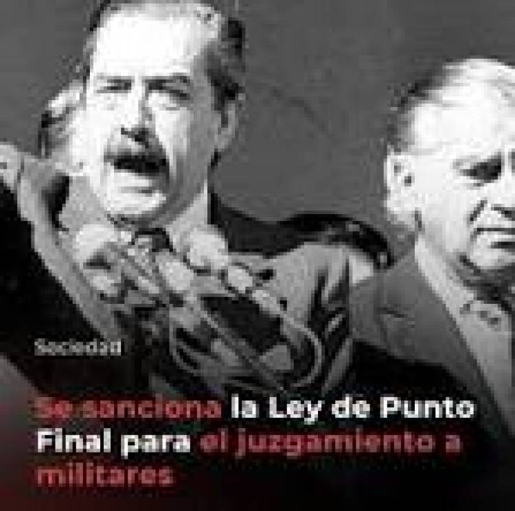 23 DE DICIEMBRE DE 1986: SE SANCIONA LA LEY DEL PUNTO FINAL