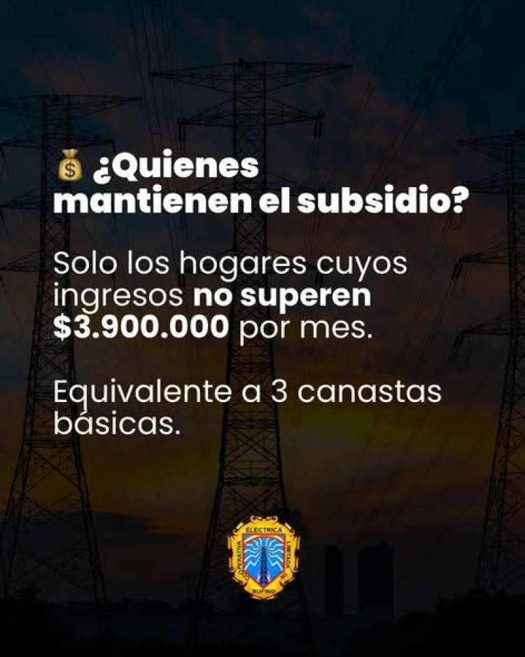 CELR: CAMBIARON LOS ESQUEMAS DE SUBSIDIOS A LA ENERGIA ELECTRICA