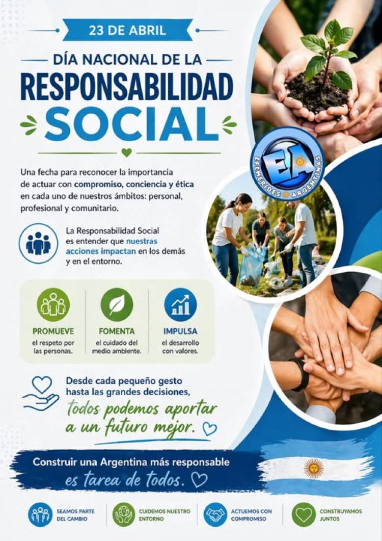23 DE ABRIL: DIA NACIONAL DE LA RESPONSABILIDAD SOCIAL