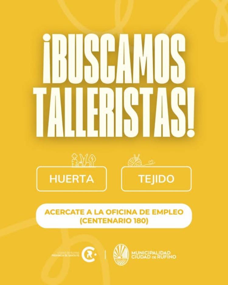 BUSCAMOS TALLERISTAS,,,!!!