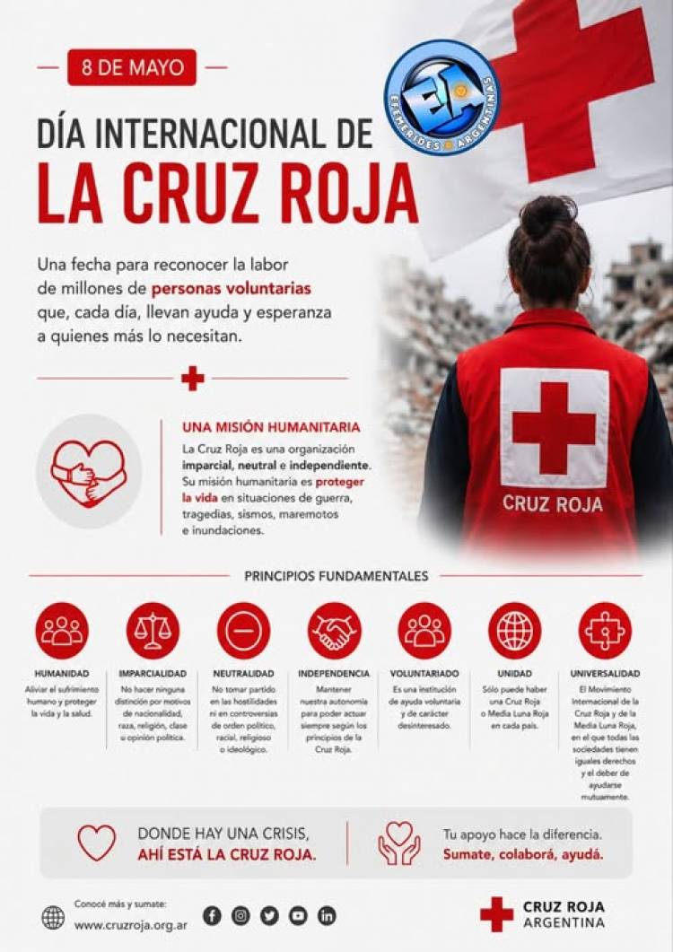 8 DE MAYO: DIA INTERNACIONAL DE LA CRUZ ROJA