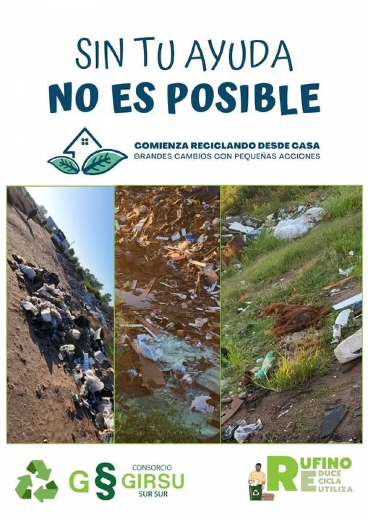 PLANTA DE RECICLADO DE RUFINO: SIN VOS NO PODEMOS...!!!